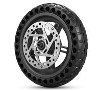 Dilwe 8.5 Neumático de Scooter macizo, Reemplazo de rueda trasera antibrillo sin brillo con buje, llanta de aleación de aluminio y goma que absorbe el amortiguador, fácil de instalar para