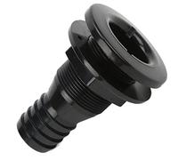Dilwe A Través de un Ajuste de Casco de 1-1/4 Pulgadas de Adaptador Marino de Fontanería con Material de Plástico Negro ABS para el de Plomería A Bordo