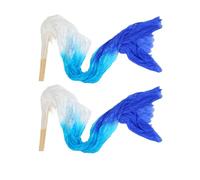 Dilwe Abanicos de Danza del Vientre, Ligeros y Portátiles, Accesorios de Baile Satén de Seda Tricolor, for Profesionales, Fitness y Fiestas Familiares