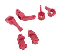 Dilwe Accesorios de Coche RC Actualización de Plástico, Eje Trasero RC, Taza de Dirección, Soporte de Cubo C, Juego para Coche Remoto Rustler Stampede Slash 1/10 (Rojo)