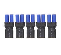 Dilwe Accesorios de Coche RC, Adaptador EC5 a XT60, Conectores de Plástico de Goma 5 Piezas para la Conversión de Potencia de Avión RC Barco