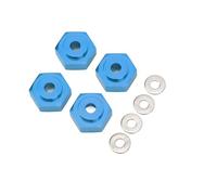 Dilwe Acoplador Hexagonal RC de 17 Mm, Adaptador de Cubo Hexagonal de Rueda de Aleación de Aluminio para Coches RC 1/10, con Diseño de 12 Mm para Axial (Oscuro)