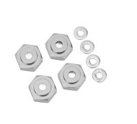 Dilwe Acoplador Hexagonal RC de 17 Mm, Adaptador de Cubo Hexagonal de Rueda de Aleación de Aluminio para Coches RC 1/10, con Diseño de 12 Mm para Axial (Gray)