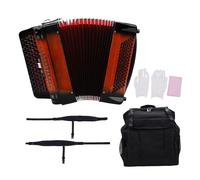 Dilwe Acordeón, 69 Teclas 96 Botones de Bajo Escala Cromática Instrumento Bayan con Afinación F B E y Cañas de Calidad, para Principiantes Profesionales Conjunto de un Solo Juego