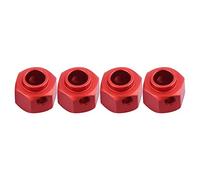 Dilwe Adaptador Ampliador de Rueda de Coche RC, Conjunto Metálico para -4 y SCX10, Aumenta la estabilidad y el rendimiento para Vehículos RC escala 1/10 (Rojo)