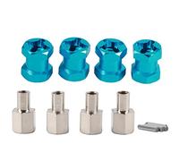 Dilwe Adaptador de Cubo Hexagonal de Rueda RC de 12 Mm, Kit de Extensión de 1,9" para Coches sobre Orugas Axial SCX10 D90 AX10 y CC01 (BLUE)