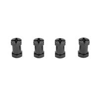 Dilwe Adaptador de Cubo Hexagonal RC, Extensión de Cubo de Rueda de Aleación de Aluminio de 12mm de Alto Rendimiento para Coche 1/10 RC, para AXIAL, HPI (Black)