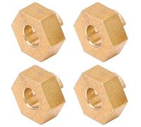 Dilwe Adaptador Hexagonal de Rueda de Latón de 4 Piezas, Piezas de Actualización de Coche RC de 3 Mm con Diseño de Alta Precisión, para Coche Axial SCX24 90081 1 24 RC