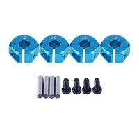 Dilwe Adaptadores de Cubo Hexagonal de Rueda, 12mm Adaptador de Cubo Hexagonal de Rueda Universal para HSP 1/10 Escala RC Coche(7mm, Azul)