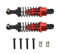 Dilwe Amortiguador de Choque del Coche RC, 1 Par Metal Amortiguador de Choque para 1:18 RC Modelo de Coche Repuestos Accesorio (Rojo)