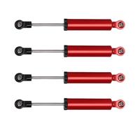 Dilwe Amortiguador RC, 4 Unids 100mm de Alta Resistencia Conjunto de Amortiguador de Aleación para 1/10 RC Coche Rendimiento de Actualización para Aventuras de Carreras (Rojo)