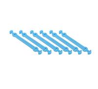Dilwe Amortiguadores de Raqueta de Tenis de 6 Piezas, Amortiguador de Vibración de Silicona para Raqueta de Tenis, con Diseño de Hebilla Larga para Deportes Al Aire (Blue)