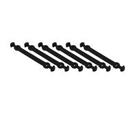 Dilwe Amortiguadores de Raqueta de Tenis de 6 Piezas, Amortiguador de Vibración de Silicona para Raqueta de Tenis, con Diseño de Hebilla Larga para Deportes Al Aire (Black)