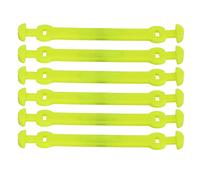 Dilwe Amortiguadores de Raqueta de Tenis de 6 Piezas, Amortiguador de Vibración de Silicona para Raqueta de Tenis, con Diseño de Hebilla Larga para Deportes Al Aire (Amarillo Fluorescente)