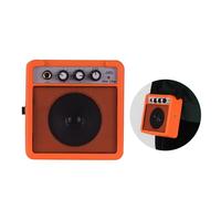 Dilwe Amplificador de Mini Guitar de Sonido Ajustable -Peaker con Función de Sobremarcha para Músicos de Viaje Azul (Orange)