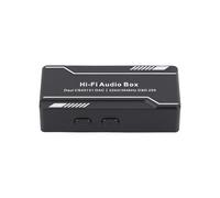 Dilwe Amplificador Estéreo, Amplificador DAC Portátil con Salidas de 4,4 Mm + 3,5 Mm, Potencia Equilibrada de 220 MW para Auriculares HiFi, Diseño Compacto de Aleación de Aluminio para Monitoreo de