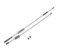Dilwe Antenas RC, 2 Pcs Accesorio de Decoración de Metal para Traxxas RC Crawler Car (Negro)