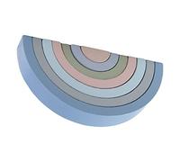 Dilwe Apilador de Madera con, Juguete Apilable Grande y Colorido para Niños Pequeños, Rompecabezas de Bloques Educativos para Juego Creativo, Material Ecológico para un Aprendizaje Seguro (Tipo 5)