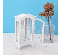 Dilwe Armario para muñecas 1:12 de madera de tres capas transparente para ventana o manitas