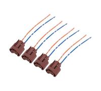 Dilwe Arnés de Cableado de Faros Delanteros de 4 Piezas para 9006 HB4 ABS Arnés de Cables de Enchufe de Faros DC12 24 V Conectores de Enchufe Hembra para Antiniebla Bombillas Halógenas