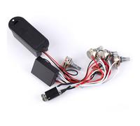 Dilwe Arnés de Circuito de Preamplificador EQ de Guitarra Activa de 3 Bandas, Pastilla de Sonido Piezoeléctrica EQ con Control de Volumen de Agudos de Graves para bajo