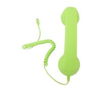 Dilwe Auricular de Teléfono Retro con Conexión por Cable Tipo C, Altavoz HiFi y Control de Volumen para Videollamadas Móviles (Green)