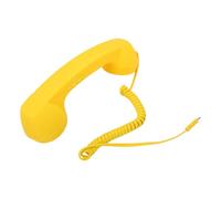 Dilwe Auricular de Teléfono Retro con Conexión por Cable Tipo C, Altavoz HiFi y Control de Volumen para Videollamadas Móviles (Yellow)