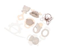 Dilwe Baby Rattles Tegher, con Alivio de Goma, Silicona ABS Táctil de Comprensión de Desarrollo, Coordinación de Ojo de Mano, para Recién Nacidos Bebés para Recién Nacidos