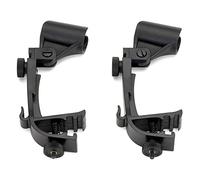 Dilwe Batería Rayada PlateClamer en Metal Plastics Subsive para el Rendimiento del Juego, Micrófono de Rima de Batería de 2 Piezas, Fácil de Instalar, para Bateristas