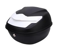 Dilwe Baúl de Motocicleta de 39 L ABS Baúl de Motocicleta con Cerradura de Llave Caja Trasera Impermeable Almacenamiento de Estante Trasero Universal para Motociclistas Viajes Diarios Herramientas