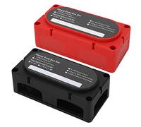 Dilwe Bloque de Distribución de Energía 300A Barra de Autobús de Batería con Carcasa ABS y 6 Ventanas de Cableado Extraíble para Camiones para Botes para Vehículos Recreativos de 12-48V