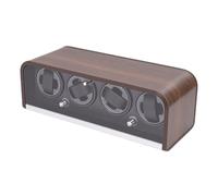 Dilwe Bobinadora Automática de Relojes, Caja Enrolladora de Relojes con Motor Silencioso de 10 DB con Control LED para Teléfono Inteligente y 5 Modos de Rotación para (4 Posiciones de Reloj)