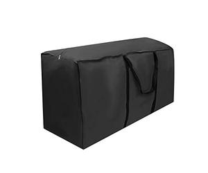Dilwe Bolsa de Almacenamiento para Muebles, Funda Protectora Impermeable Gran Capacidad, para Exterior Terraza Jardín Balcón, Negro