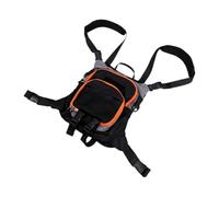 Dilwe Bolsa de Pesca con Mosca, Paquete de Pecho con Correa Ajustable, Caja de Aparejos Impermeable de Gran Capacidad para Senderismo Al Aire (Gray)