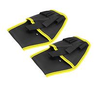 Dilwe Bolsa para Cinturón de Taladro Eléctrico de 2 Piezas, Bolsa de Herramientas de Poliéster Impermeable de 4 Capas Engrosada con Cinturón Ajustable, para Taladro Inalámbrico, (borde amarillo)