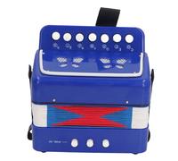 Dilwe Button Accordion, 7 Keys Control Instrumento Musical Educativo de Acordeón para Niños para la Práctica de Rendimiento del Escenario (BLUE)