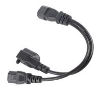 Dilwe C14 a C13 NEMA 5-15R Y Cable de Enchufe de Alimentación del Divisor 1 en 2 out 10a 250V con Durabilidad Reforzada para Múltiples Dispositivos