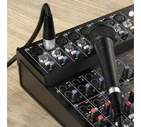 Dilwe Cable de Señal DMX512, Diseño de Cañón, Línea de Micrófono, Material de, Fácil de Usar, Negro, Cables DMX, 100 Cm, 2 Piezas, de Controlador de Equipos de Iluminación de Escenario, con Costura