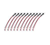 Dilwe Cable Extendido de Enchufe Macho T10, Conector de Enchufe de Arnés de Extensión T10 de Cobre de Caucho, 10 Piezas para Luces Traseras de Freno de Señal de DRL, Diseño Impermeable, Fácil