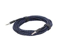 Dilwe Cable para Instrumentos, Cable para Instrumentos Musicales, Alambre de Cobre Puro, Alto Blindaje, Enchufe Niquelado Azul de 10 Metros para Guitarra Eléctrica, bajo, Práctica, Grabación, Uso en