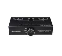 Dilwe Caja Conmutadora de Audio Selector XLR Balanceado Pasivo 1 en 3 Salidas Conmutador de Señal de Metal para Cine en Casa de Estudio