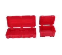 Dilwe Caja de Almacenamiento de la Herramienta de Decoración de Equipaje Universal RC Toy Simulation Caja de Almacenamiento con Pegatina (Rojo)