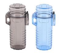 Dilwe Caja de Bolsillo a Prueba de Agua, Soporte de Plástico Liviano con Tapa Hermética para Llaves y Joyas, Almacenamiento Esencial para Acampar y Caminar (negro y azul)