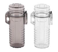 Dilwe Caja de Bolsillo a Prueba de Agua, Soporte de Plástico Liviano con Tapa Hermética para Llaves y Joyas, Almacenamiento Esencial para Acampar y Caminar (en blanco y negro)