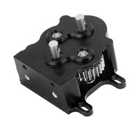 Dilwe Caja de Cambios de Coche RC, Conjunto de Caja de Transmisión de Motor de Doble Rotor de Alto Rendimiento con Placa Deslizante Pom, para SCX10 Escala 1/10 RC Crawler Car (Black)