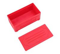 Dilwe Caja de Herramientas Simulada RC, Caja de Herramientas Decorativas con Etiqueta de Tema para el Vehículo RC Off Road and Engineering (Rojo)