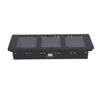 Dilwe Caja de Lámpara para Acampar, Organizador de Mesa Acrílico de Acero Inoxidable con 10 Divisores, Estuche de Almacenamiento de Linterna Portátil para Acampar y Hacer Senderismo
