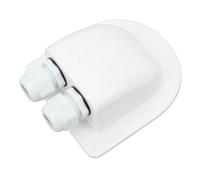 Dilwe Caja de Prensaestopas de Entrada de Cables, ABS Carcasa de Prensaestopas de Entrada de Cables Solares IP68 Puertos Dobles Impermeables 6 Mm 8 Mm Montaje con Tornillo o Pegamento para Cableado