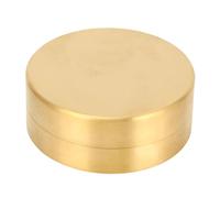 Dilwe Caja redonda de latón sellada de latón para joyas, píldoras, caja de almacenamiento vintage, tapa hermética con pátina antigua para viajes, hogar, oficina, camping (L)