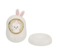 Dilwe Calentador de Manos, Calentador de Manos Eléctrico Recargable por USB con 2 Niveles de Calefacción de 55 a 65 °C, Luz Nocturna con Diseño de Conejo Lindo, Portátil Compacto con (White)